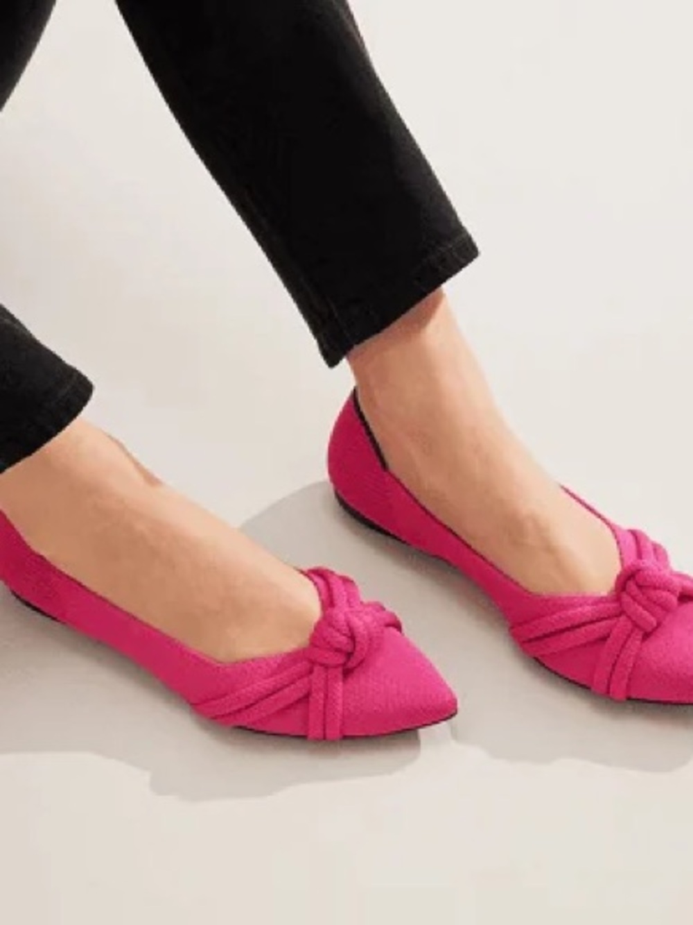 ❤️Rothy’s Knot Point II Flats in Hot Pink. Size 11 - Picture 1 of 15